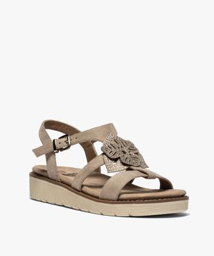Sandales femme à semelle crantée et leur ornée de strass vue2 - GEMO (CASUAL) - GEMO