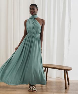 Robe longue dos nu multilook en viscose froissée femme vue9 - GEMO(FEMME PAP) - GEMO