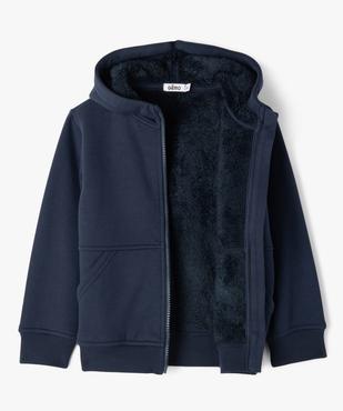 Sweat zippé à capuche intérieur  garçon vue2 - GEMO (ENFANT) - GEMO