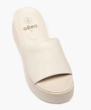 Mules femme à semelle plateforme et large bride unie vue5 - GEMO(URBAIN) - GEMO