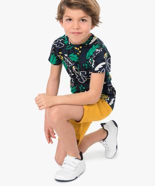 Bermuda garçon en molleton avec poche kangourou  vue4 - GEMO (ENFANT) - GEMO
