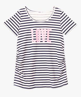 Tee-shirt de grossesse imprimé à manches courtes vue4 - GEMO 4G MATERN - GEMO