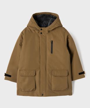 Parka à capuche avec doublure douillette garçon vue1 - GEMO 4G GARCON - GEMO