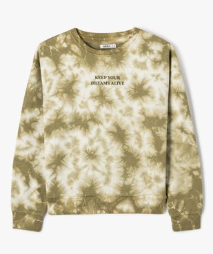 Sweat molletonné effet tie and dye fille vue1 - GEMO (JUNIOR) - GEMO