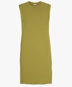 Robe midi sans manches en maille côtelée stretch femme vue4 - GEMO(FEMME PAP) - GEMO