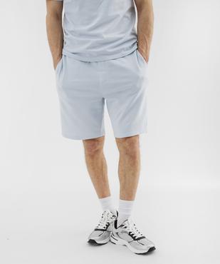 Bermuda en maille French Terry avec taille ajustable homme vue1 - GEMO 4G HOMME - GEMO