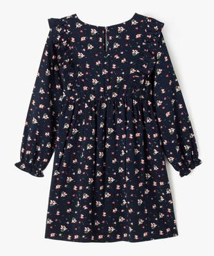 Robe fleurie à manches longues et volants fille vue3 - GEMO (ENFANT) - GEMO