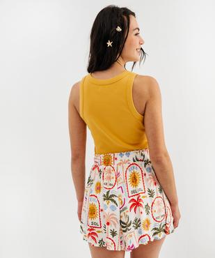 Débardeur en maille côtelée emmanchures américaines femme vue4 - GEMO 4G FEMME - GEMO