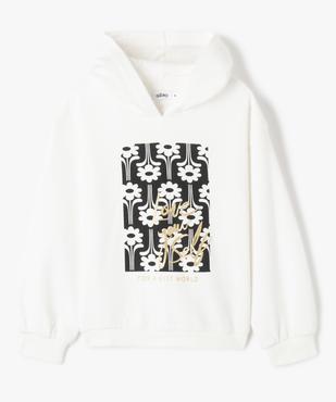 Sweat fille à capuche et motif pailleté vue1 - GEMO (ENFANT) - GEMO