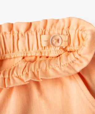 Short en maille avec ceinture élastique ajustable fille vue2 - GEMO 4G FILLE - GEMO