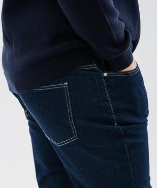 Jean straight en denim de coton stretch homme vue8 - GEMO 4G HOMME - GEMO