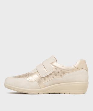 Derbies confort look sport à bride scratch femme vue3 - G'FLEX - GEMO