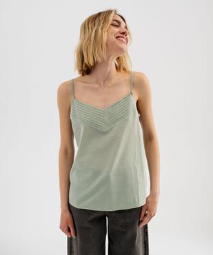 Débardeur à fines bretelles en coton femme vue2 - GEMO(FEMME PAP) - GEMO