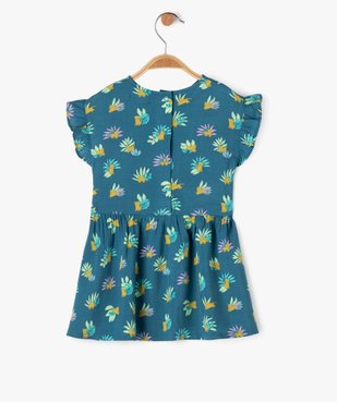 Robe sans manches à motifs fleuris bébé fille vue3 - GEMO 4G BEBE - GEMO