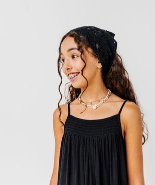Robe longue à fines bretelles en viscose fille vue6 - GEMO 4G FILLE - GEMO