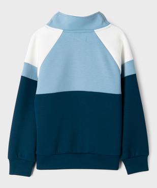 Sweat garçon color block à col montant zippé garçon vue4 - GEMO (ENFANT) - GEMO