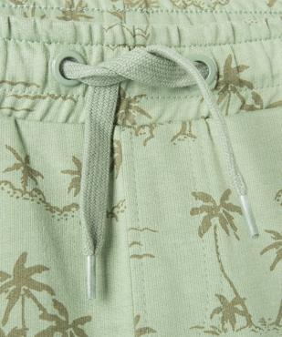 Bermuda garçon en maille imprimée à taille élastiquée vue2 - GEMO (ENFANT) - GEMO