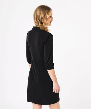Robe avec haut cache-coeur en maille extensible femme vue3 - GEMO(FEMME PAP) - GEMO