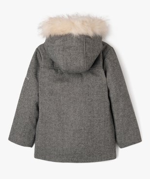 Manteau à capuche pailleté et doublure pouce et chaude fille - LuluCastagnette vue5 - LULU G4G - GEMO