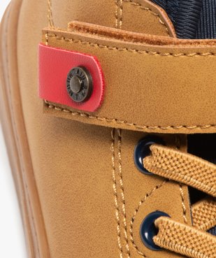 Baskets garçon mid-cut unies à col contrastant vue6 - GEMO (ENFANT) - GEMO