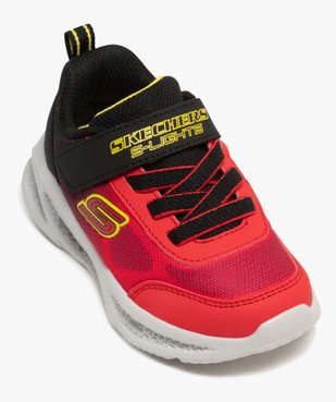 Baskets à scratch avec semelle lumineuse tricolore garçon - Skechers vue5 - SKECHERS - GEMO