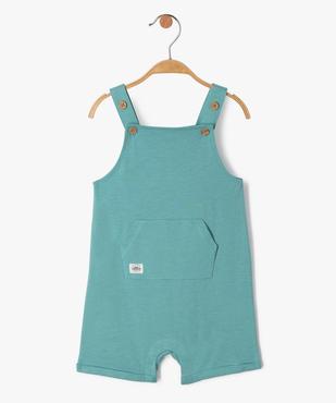 Salopette courte bébé garçon en jersey de coton vue1 - GEMO 4G BEBE - GEMO