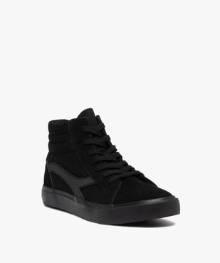Baskets homme mid-cut en toile et suédine unie vue2 - GEMO 4G HOMME - GEMO