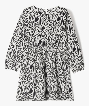 Robe manches longues à motifs fleuris fille vue3 - GEMO (ENFANT) - GEMO