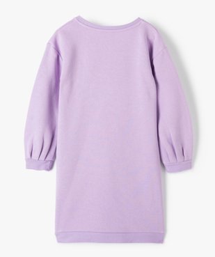 Robe fille en sweat molletonné à motif brillant - Disney vue3 - DISNEY DTR - GEMO
