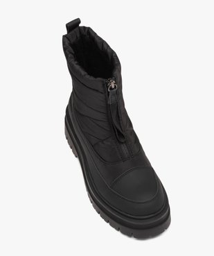 Boots en toile matelassée avec semelle plateforme femme vue5 - GEMO (CASUAL) - GEMO