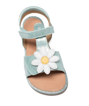 Sandales bébé fille en cuir métallisé avec fleur fantaisie - MOD8 vue5 - MOD8 - GEMO