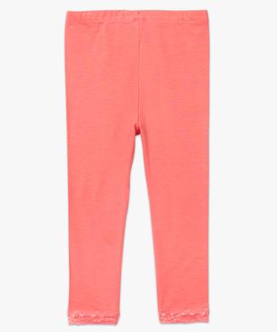Legging uni avec finition dentelle vue2 - GEMO (ENFANT) - GEMO