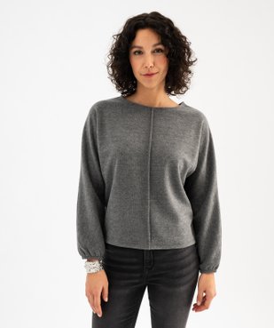 Pull fin à manches chauve-souris femme  vue4 - PREMIER PRIX BY GEMO - GEMO