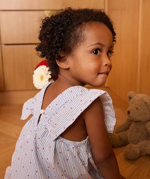Robe sans manches à rayures et pois bébé fille - LuluCastagnette vue1 - LULUCASTAGNETTE - GEMO