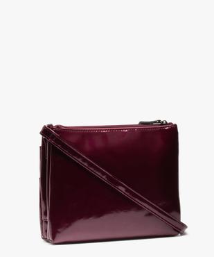 Sac femme rectangle en matière vernie vue2 - GEMO (ACCESS) - GEMO