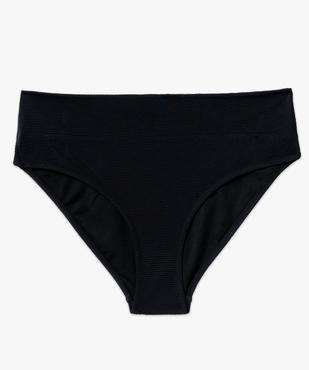 Bas de maillot de bain taille haute en maille gaufrée femme vue4 - GEMO (PLAGE) - GEMO