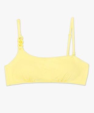 Haut de maillot de bain femme forme bandeau asymétrique vue4 - GEMO (PLAGE) - GEMO