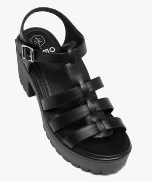 Sandales femme unies à brides multiples et semelle crantée vue5 - GEMO(URBAIN) - GEMO