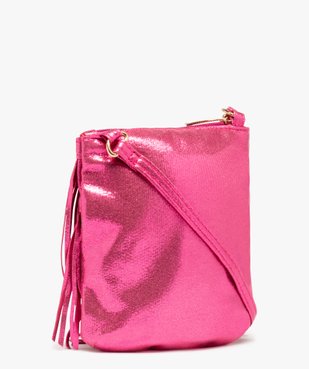 Sac fille à franges toucher velours vue2 - GEMO (ENFANT) - GEMO