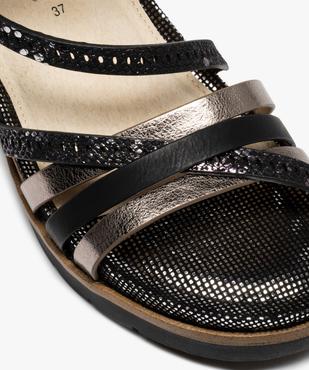 Sandales femme à petit talon compensé et brides fantaisie vue6 - GEMO (CASUAL) - GEMO