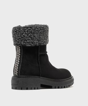 Boots avec tige en sherpa et semelle crantée femme - 5 Miles vue4 - 5 MILES - GEMO