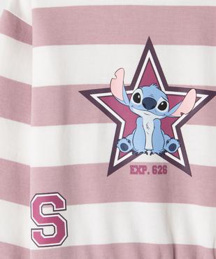 Sweat rayé avec motif Stitch fille - Disney vue2 - LILO & STITCH - GEMO