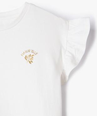 Tee-shirt à manches courtes avec volants fille vue3 - GEMO (ENFANT) - GEMO