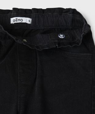 Jean large avec taille froncée élastique ajustable fille vue2 - GEMO (ENFANT) - GEMO