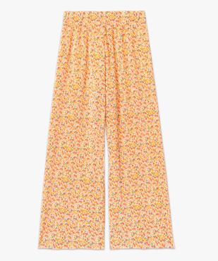 Pantalon femme ample plissé à fleurs vue4 - GEMO(FEMME PAP) - GEMO