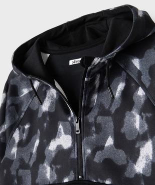 Sweat à capuche avec col zippé garçon vue2 - GEMO (JUNIOR) - GEMO