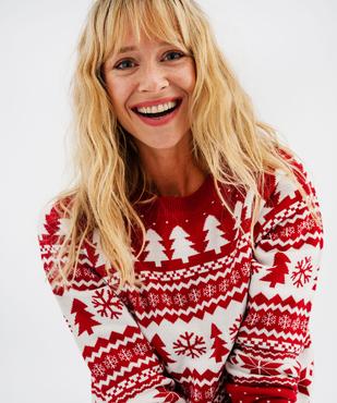 Pull de Noël esprit jacquard femme vue4 - GEMO(FEMME PAP) - GEMO