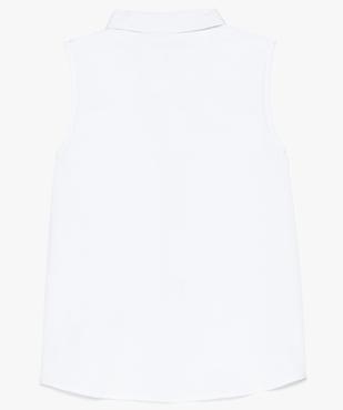 Chemise fille sans manches fluide avec plastron crocheté vue2 - GEMO (JUNIOR) - GEMO
