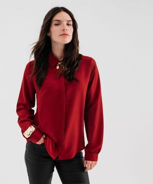 Chemise unie en matière crêpe femme vue1 - GEMO 4G FEMME - GEMO