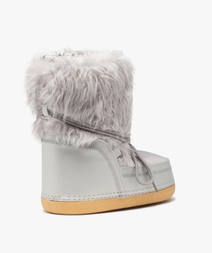 Bottes de neige fille dessus fourrure imitation vue4 - GEMO (EQUIPT) - GEMO